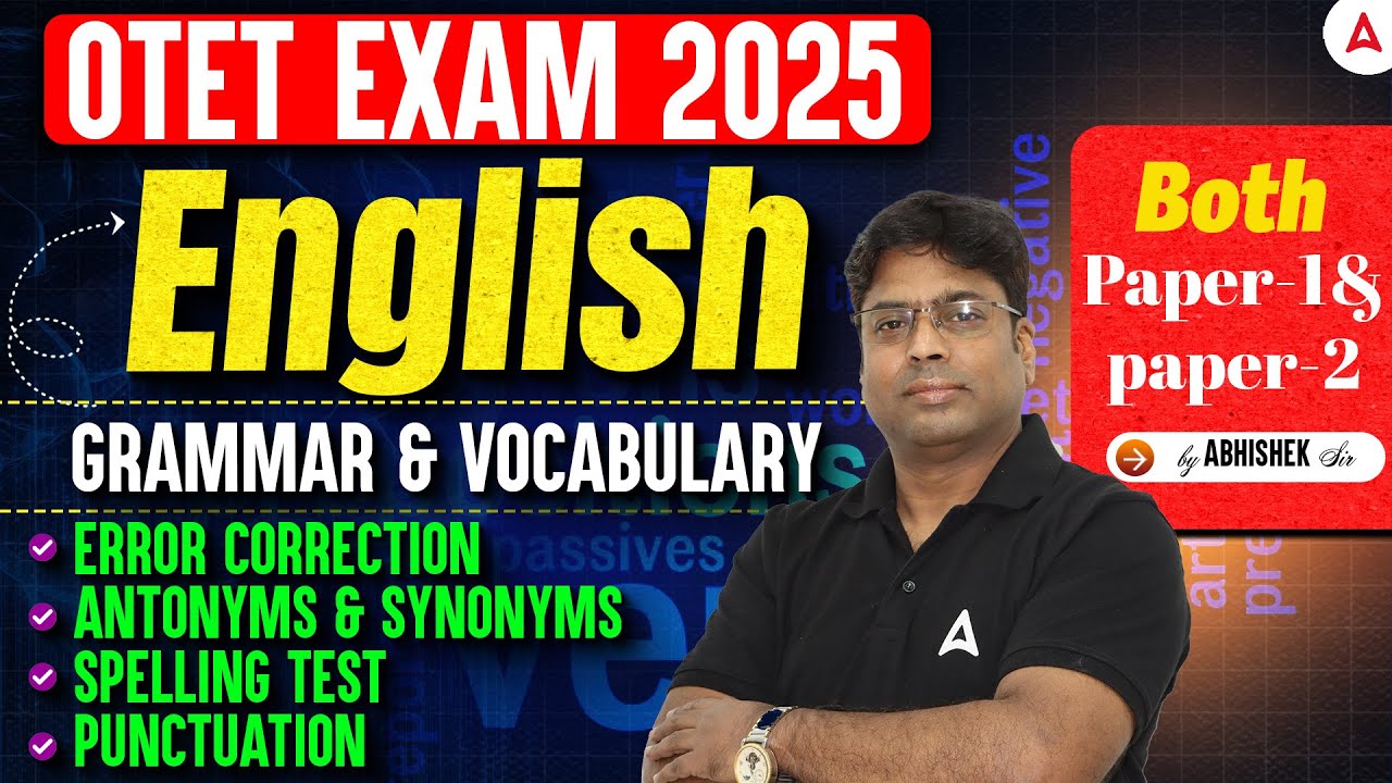 OTET English Classes | OTET English Grammar & Vocabulary | English Abhishek Sir