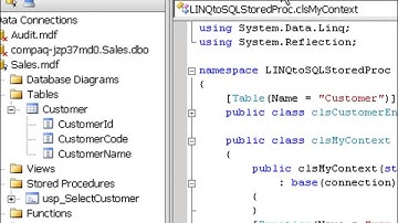 6 How can we call a stored procedure using LINQ