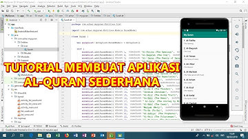 TUTORIAL  MEMBUAT APLIKASI AL-QURAN SEDERHANA DENGAN ANDROID STUDIO