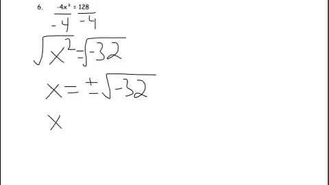 Solve using Square Roots - Algebra 2