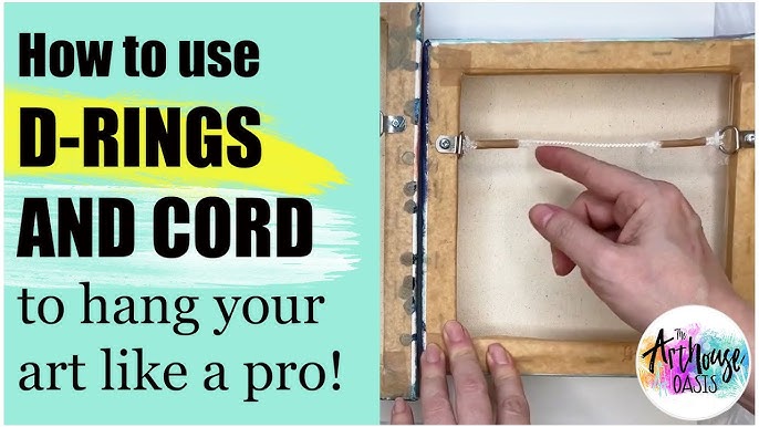 How To Screw D-Rings & Tie Wire On A Picture Frame 