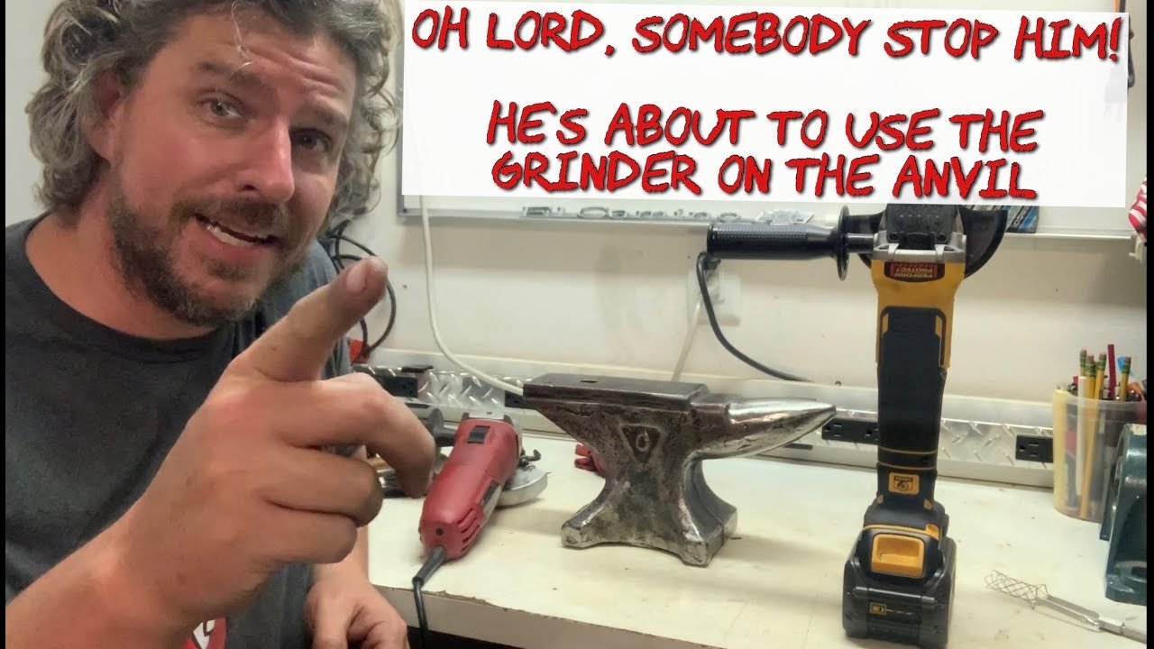 Anvil Refurb Part 2 Cleaning up the anvil using an angle grinder YouTube