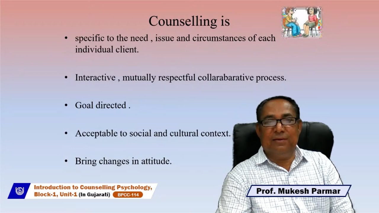Introduction to Counselling Psychology (In Gujarati) YouTube