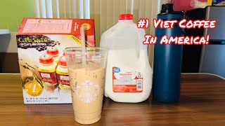 Making The #1 Lee's Vietnamese Milk Ice Coffee In America Bought @ Costco! (Super Easy To Make!)