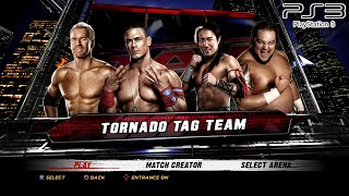 WWE '12 PS3 - John Cena & Christian VS Yoshi Tatsu & Husky Harris - Tornado Tag Team [2K][mClassic]