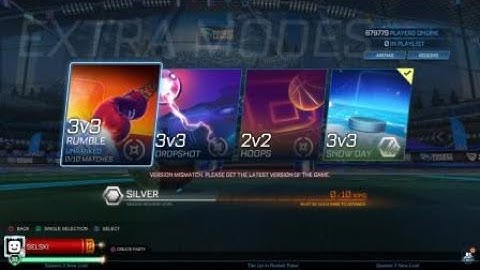 Version Mismatch. Please Get The Latest Version Of The Game Rocket League Season 3