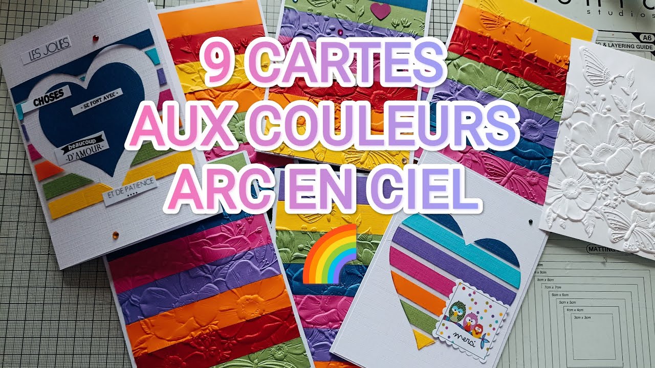 Carte De Vœux Arc-en-Ciel Faite Main – Multicolore – Toutes Occasions