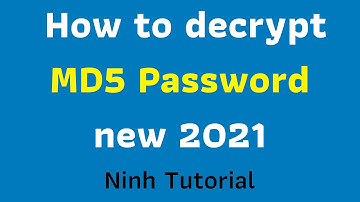How To Decrypt Md5 Password 2021 | Ninh Tutorial