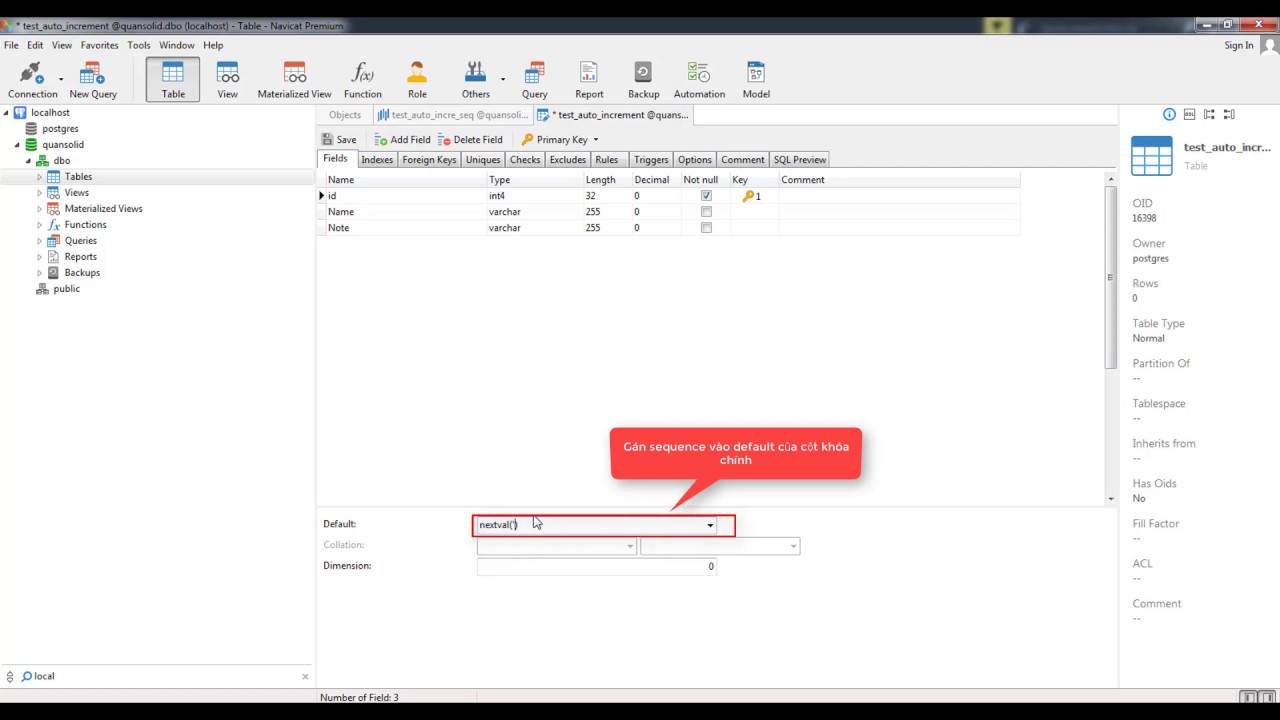 How To Create Auto Increment Column In Postgresql Use Navicat