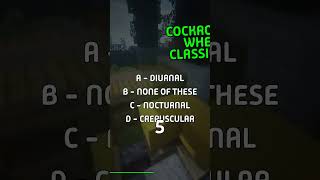 What type of animal is the cockroach when classified according to the peak of its...