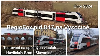 RegioFox 847 , Pesa , pid , Vysočina , spěšný vlak , Havlíčkův Brod - Jihlava - Telč - Slavonice