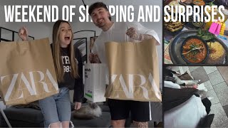 A WEEKEND OF SHOPPING!! // COREY SURPRISES ME WITH A NEW HAIRCUT // MINI SHOPPING HAUL!!