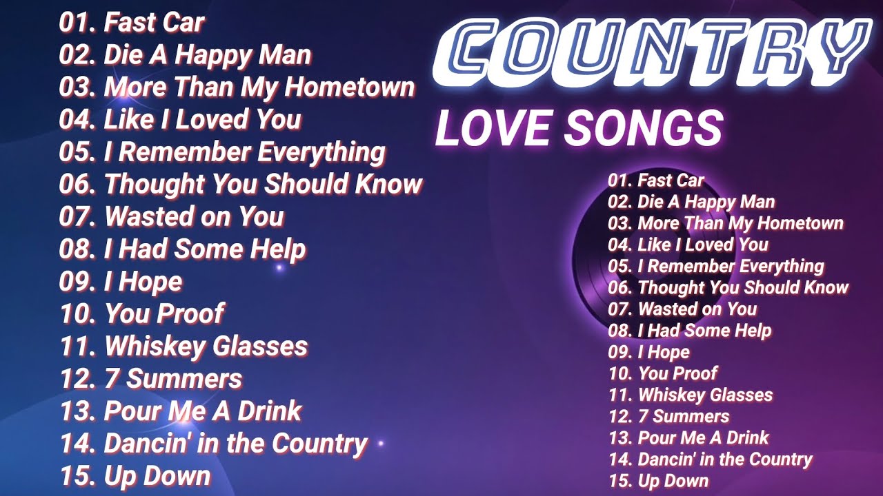 Country love songs playlist - Romantic country music 2025 - Morgan wallen luke combs blake #song