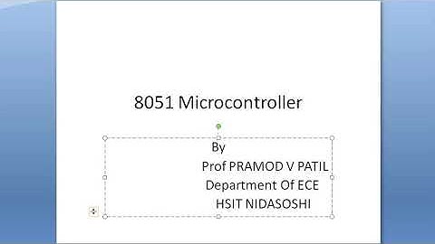Module 1 -8051 Microcontroller-Introduction