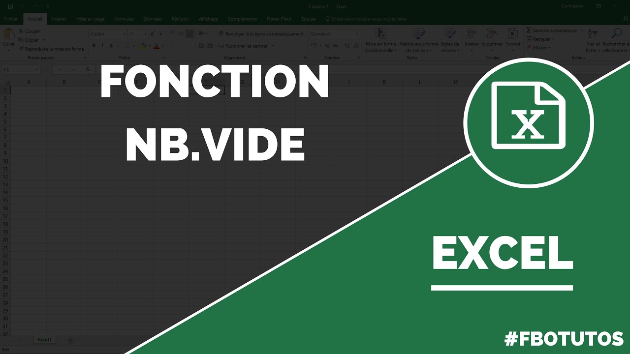 Trouver le nombre de cellule vide dans Excel Fonction NB.Vide