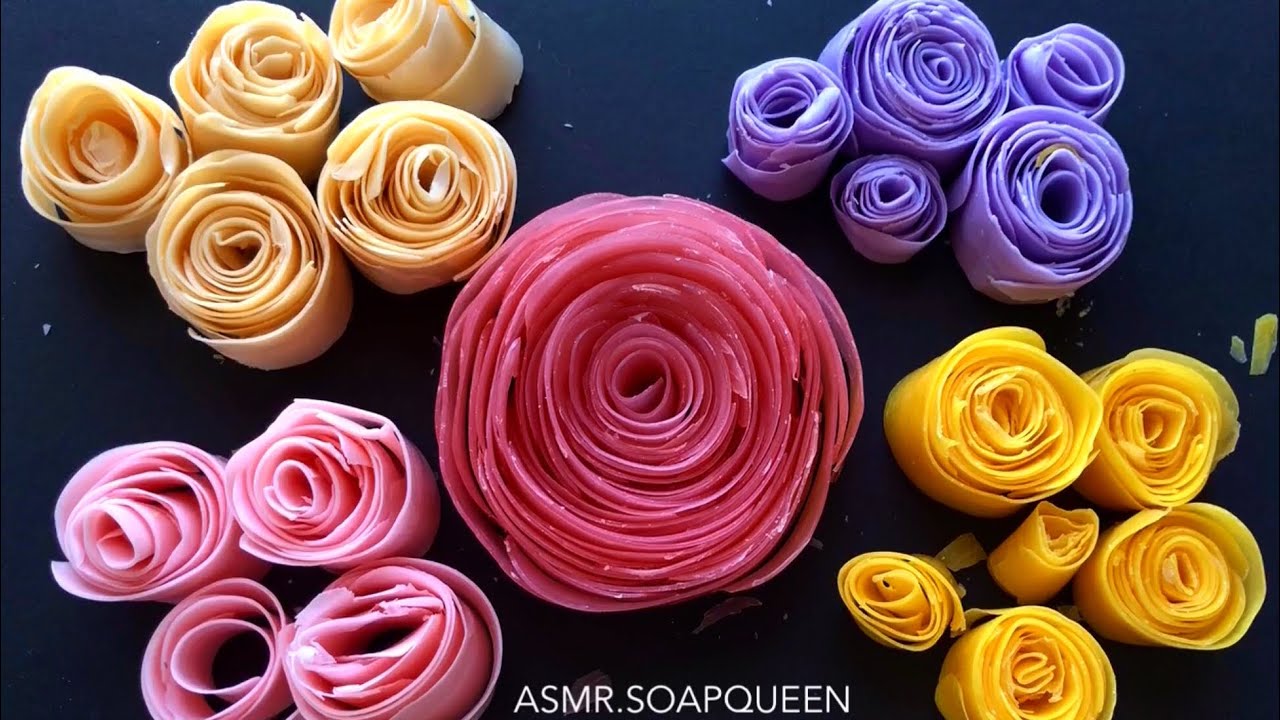 Flower Garden Crushing HARD SOAP CULRS ASMR SATISFYING VIDEO YouTube