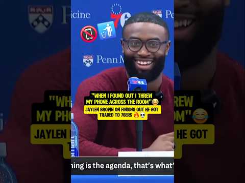 Jaylen Brown had a valid reaction to his trade to philly 😂🔥