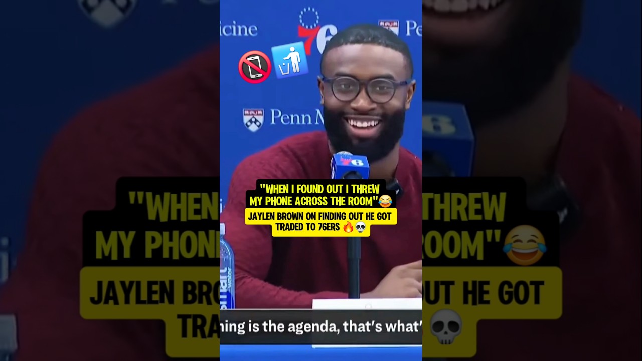 Jaylen Brown had a valid reaction to his trade to philly 😂🔥