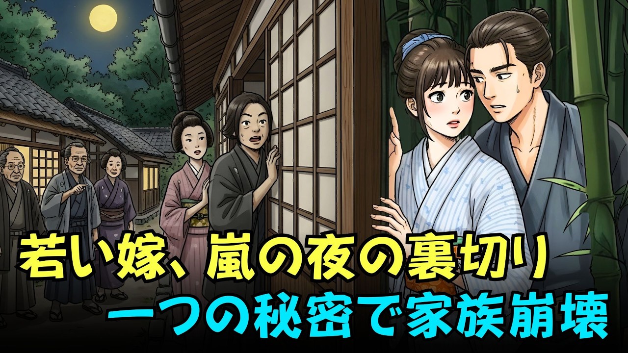 嵐の夜、若い嫁は密かに裏切った――その秘密が名家を崩壊へ導く| 日本昔話 · 家族の因縁