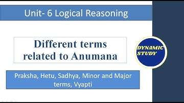 Anumana Related Terms | Praksha, Hetu, Sadhya, Minor and Major terms, Vyapti