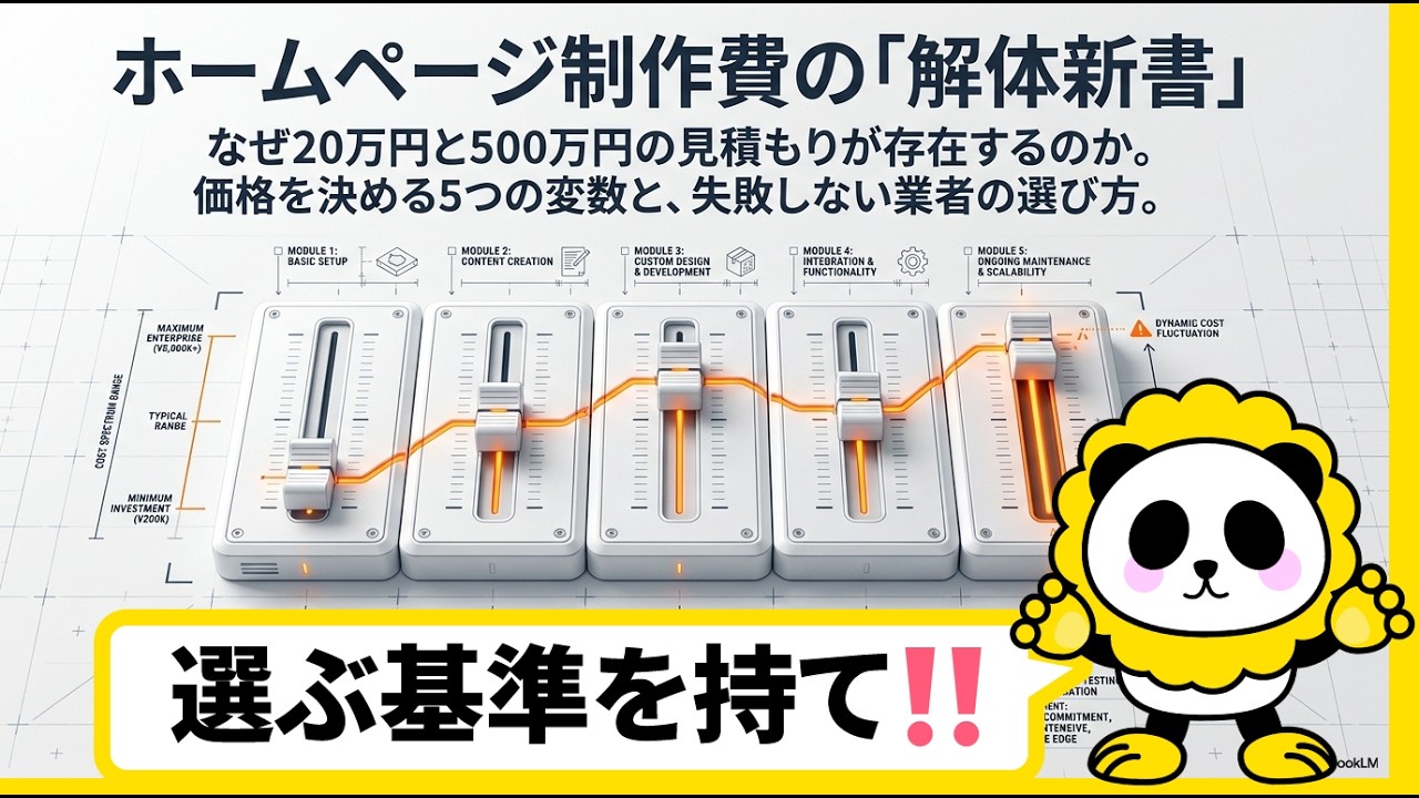 ホームページ制作費用20万円と500万円何が違う？選ぶ基準の持ち方はこれ！