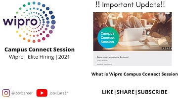 What is Wipro Campus Connect Session | Next Round | Session | Wipro | Elite Hiring 2021 - 2022