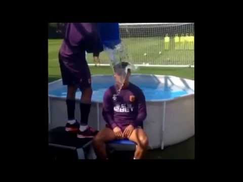 Tom Ince does the ALS Ice Bucket Challenge