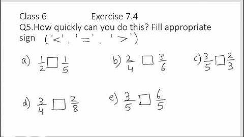 Class 6 NCERT Q5 Exercise 7.4 - Fractions #maths #fractions