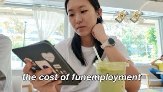 how much I spend in a week as an funemployed adult | CDC friendly cafes & hobbies 🏃🏻‍♀️