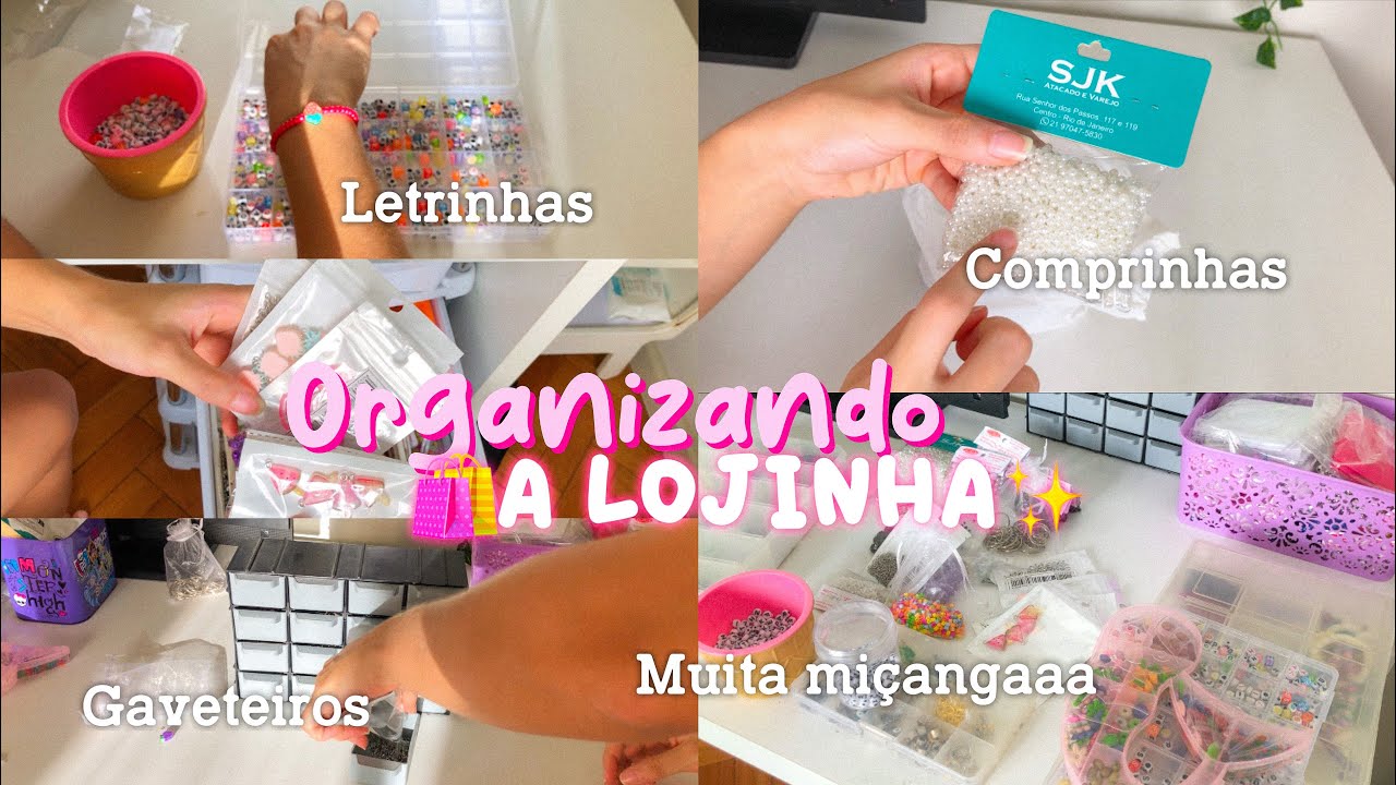 Organizando os materiais da loja - comprinhas e reposições de miçangas💖✨