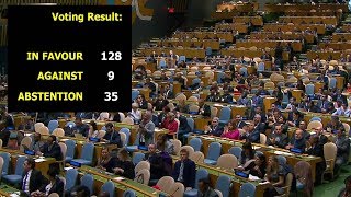 128 UN member states call for USA to withdraw Jerusalem move