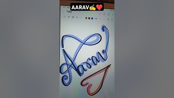 AARAV✍️❤️ COMMENT YOUR NAME #calligraphy #art #creator #surbhimanro #calligraphyart #aarav