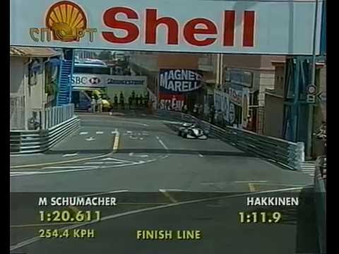 F1 Monaco GP 1999 Qualifying - Mika Hakkinen snatches the pole from Schumi.