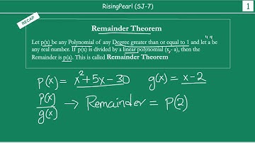 Solving problems on remainder theorem (1 of 2) [Easy] Part-1