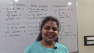 3.4 Actual Parameter and Formal Parameter in C in Kannada