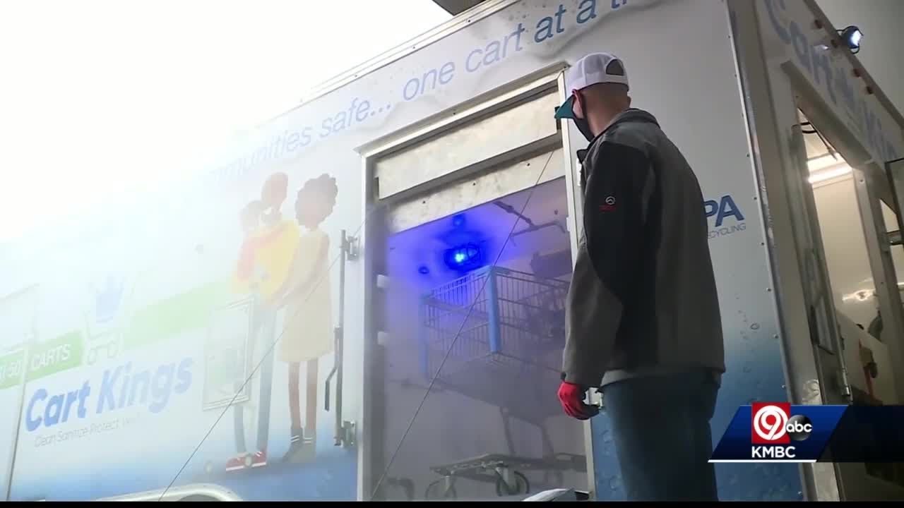 3 friends come up with way to clean, sanitize shopping carts