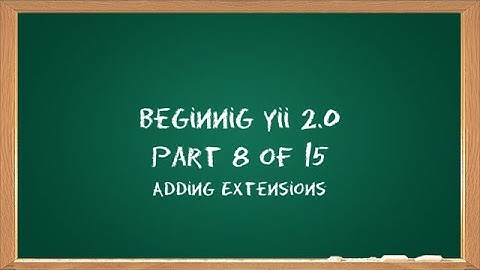 Beginning Yii 2.0 (8 of 15)