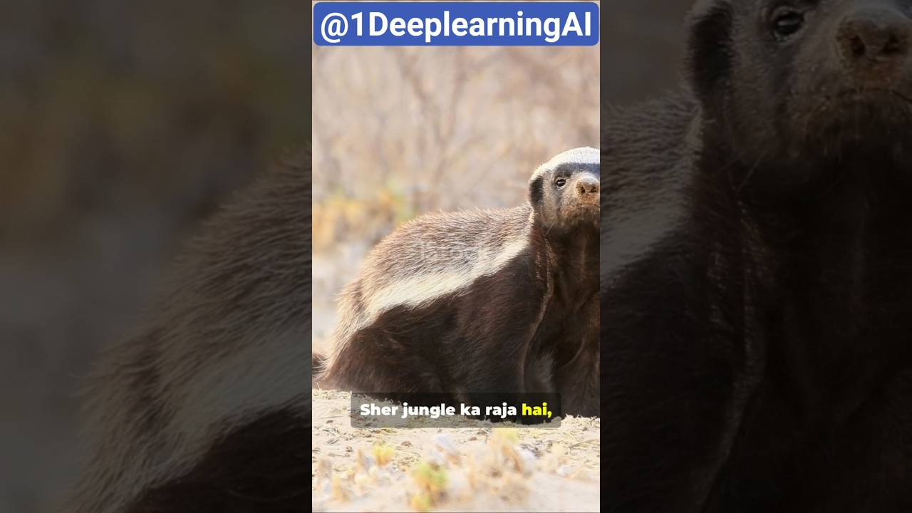 Title: Sher bhi isse darte hain! 🦡🔥 #WildFacts #HoneyBadger