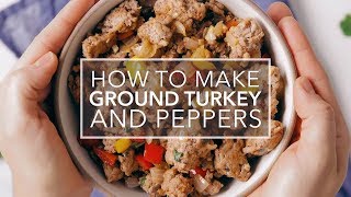 Ground turkey and peppers