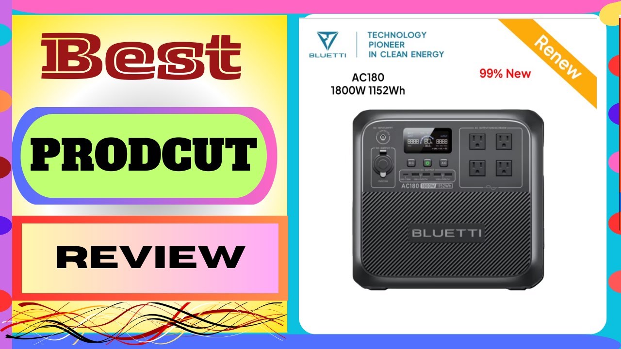 【RENEW】BLUETTI AC180 Solar Portable Power Station 1800W 1152Wh Smart Generator Get Unstoppable