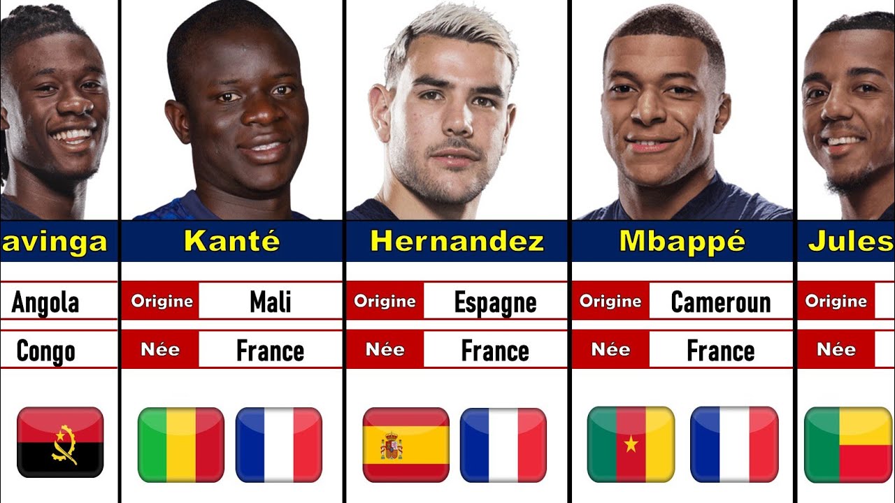 Les Pays D Origine Des Joueurs Francais