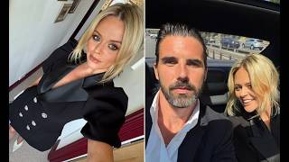 Emily Atack stuns in black mini dress during polo date with fiancé Alistair Garner