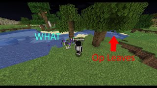 Minecraft, but Leaves drop op loot.