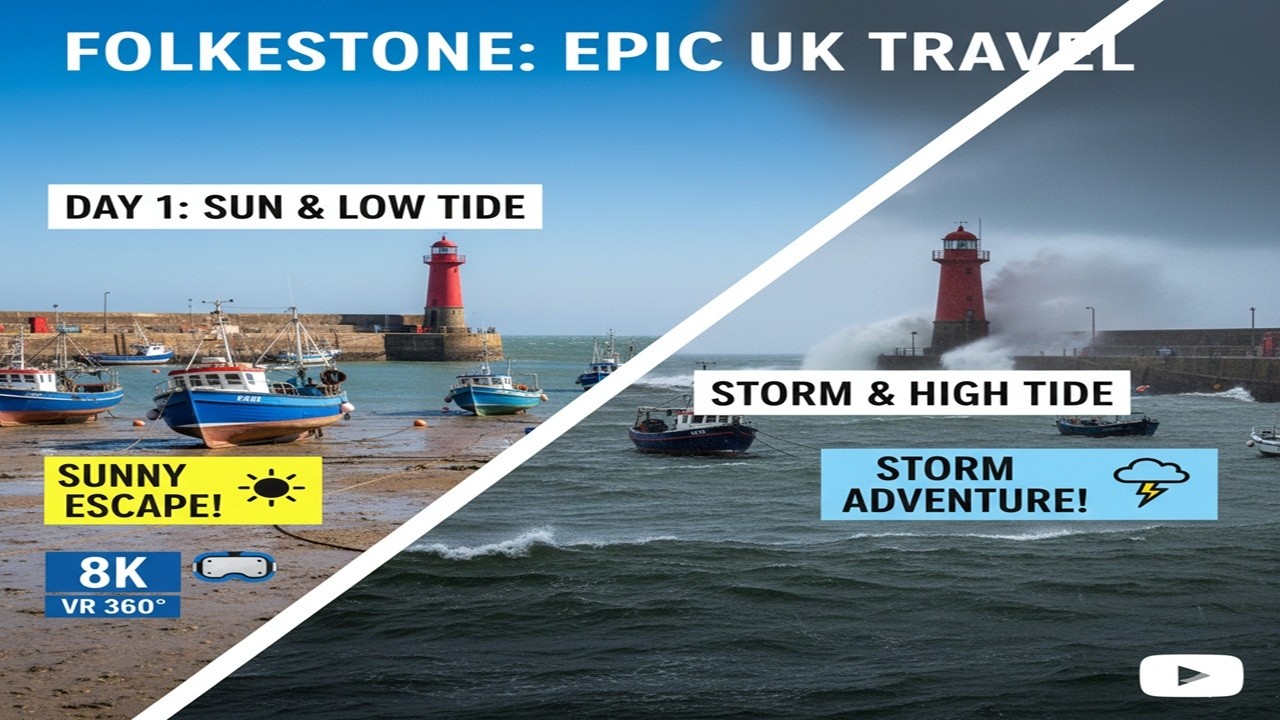 VIRTUAL TOUR: Folkestone Harbour Arm & Lighthouse Pub (360° Video)