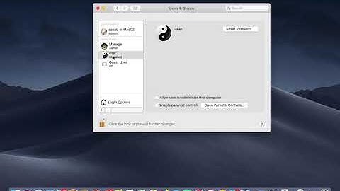 How to Create And delete the user in MacOs Mojave