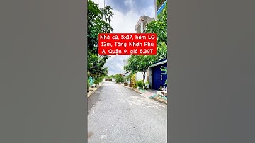 Nhà cũ tiện xây mới, hẻm oto to như mặt tiền, 5x17, giá 5.38T! #nhà_phố_quận_9
