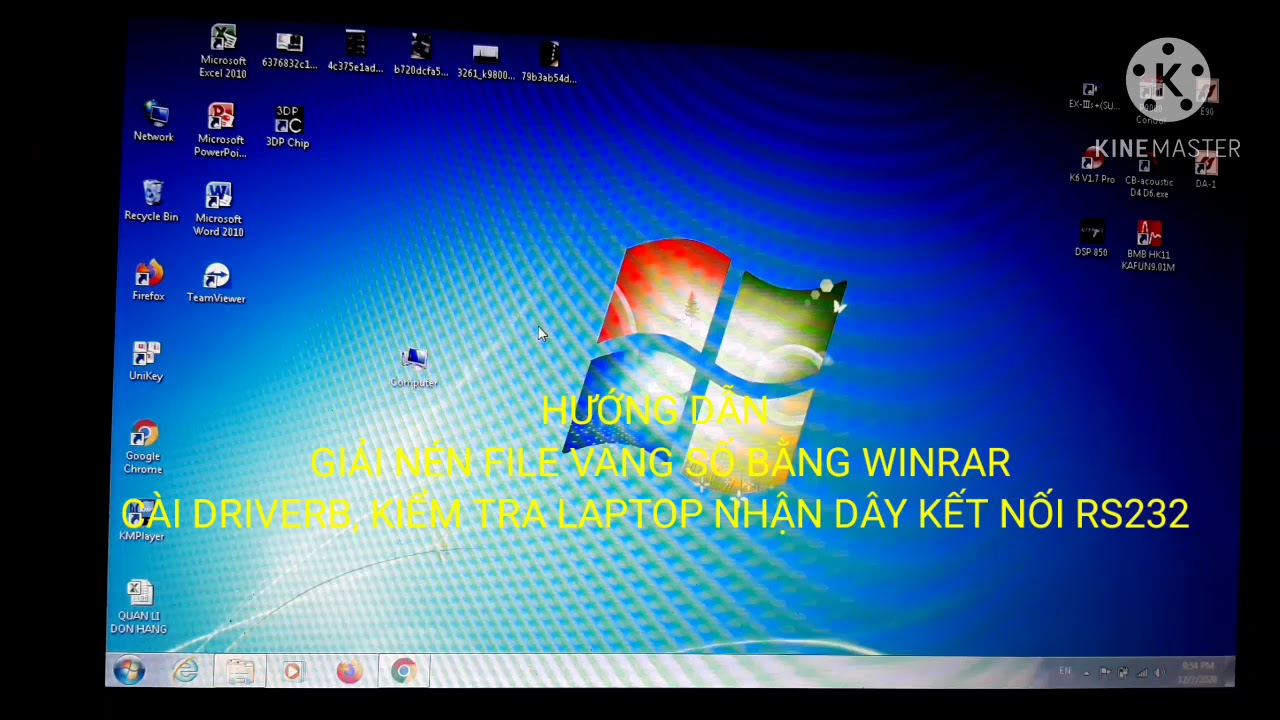 HƯỚNG DẪN CÀI DRIVER,GIẢI NÉN FILE VANG SỐ BẰNG WINRAR,KIỂM TRA LAPTOP NHẬN DÂY KẾT NỐI RS232.