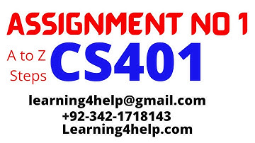 cs401 assignment 1 solution spring 2022 CS401 CS401 assignment 1 solution 2022 CS401 Assignment 1