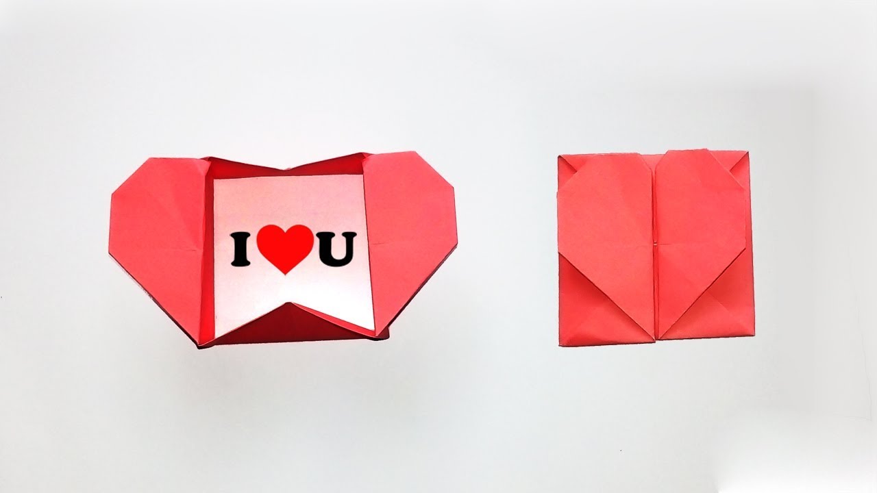 How To Make Paper Heart Envelope For Valentines Day Origami Heart Box Envelope