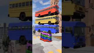 BeamNG Car Crash | Mixed Color Cars Vans Buses Fall. #toonblast  #gameplay #gametoon
